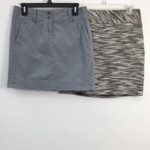 Loft Women's Gray Pattern Skirt Bundle of 2 Size 4 EXCELLENT Condition